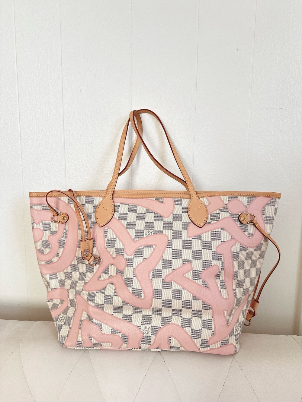 Louis Vuitton Neverfull MM Tahitienne Damier Azur Limited Edition 2017 Full Set - Picture 15 of 15